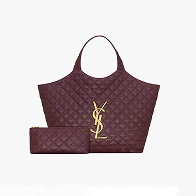 9a+quality saint laurent icare quilted nappa lambskin oversized shopping tote bag with detachable pouch